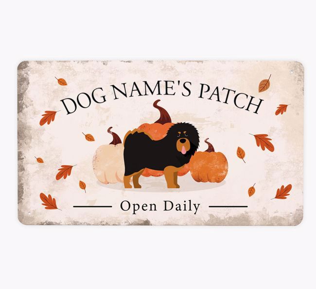 Pumpkin Patch: Personalised {breedFullName} Metal Sign